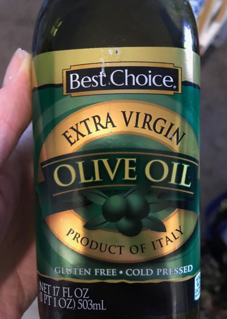 extra virgin olive oil from Best Choice brand